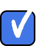 青色のチェックボックス