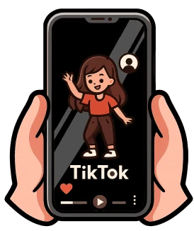 tiktokの画面のスマホ